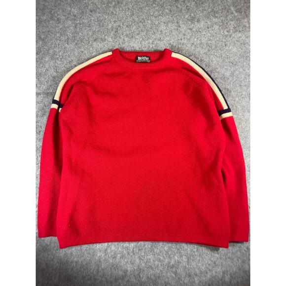 Vintage Meister Wool Sweater Mens L Crewneck Ribbed Knit Retro Casual Pullover - Picture 1 of 7